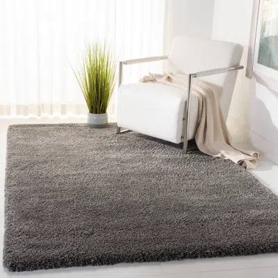 Safavieh Royal Shag Machine Made Area Rug, Dark Grey Shag Flokati Style Easy Care