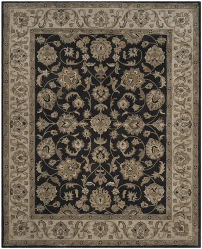 Safavieh Royalty Hand Made Area Rug, Charcoal / Silver Traditional Style Non-shedding In Gray