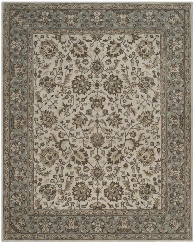 Safavieh Royalty Hand Made Area Rug, Ivory / Slate Traditional Style Non-shedding In Gray
