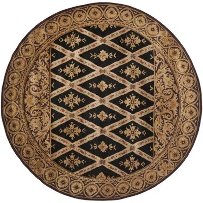 Safavieh Royalty Wool Pile Oriental Rug In Black;green