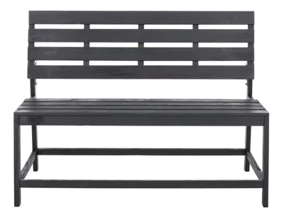 Safavieh Ruben Balcony Bench And Table In Black