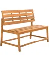 Safavieh Ruben Balcony Bench & Table In Brown