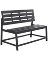 Safavieh Ruben Outdoor Balcony Bench And Table In Gray
