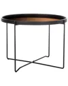 Safavieh Ruby Medium Round Tray Top Accent Table In Black