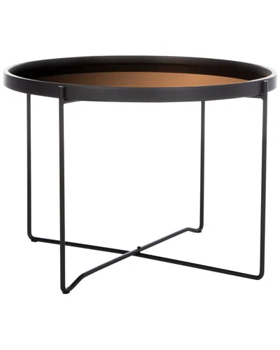 Safavieh Ruby Medium Round Tray Top Accent Table In Black