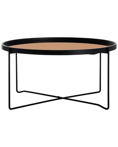 Safavieh Ruby Round Tray Top Coffee Table In Brown