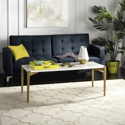 Safavieh Rue Rect Coffee Table In White