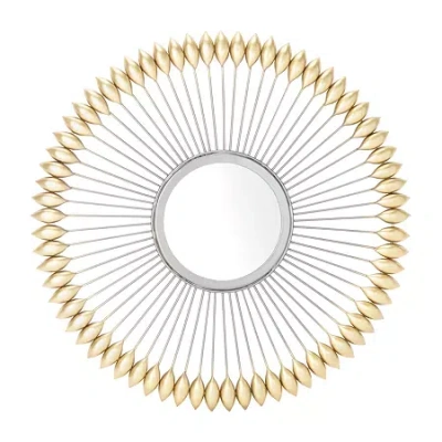 Safavieh Rulan Wall Mount Round Wall Mirror In Yellow