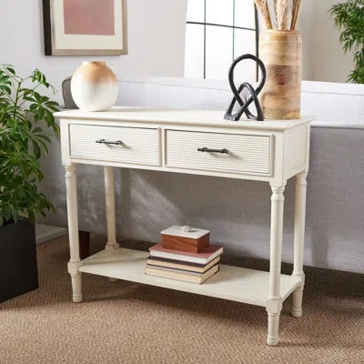 Safavieh Ryder 2drw Console Table In White