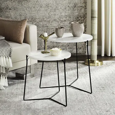 Safavieh Ryne Retro Mid Century Lacquer Stacking End Table In Black