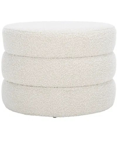 Safavieh Ryth Ottoman In White