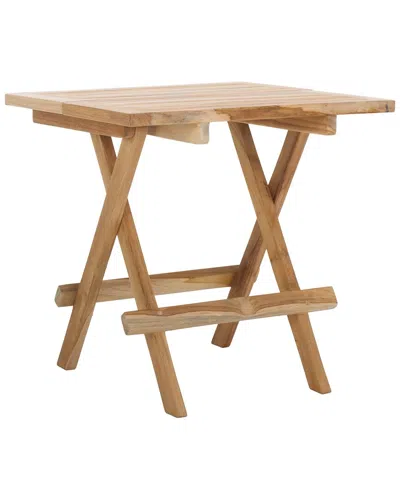 Safavieh Saba Teak Folding Square Table In Brown