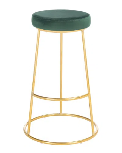 Safavieh Sabina Green Round Bar Stool In Seafoam