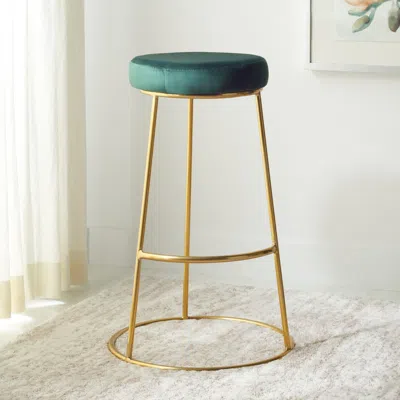 Safavieh Sabina Round Bar Stool In Green