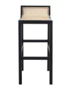 Safavieh Saito Low Back Cane Bar Stool