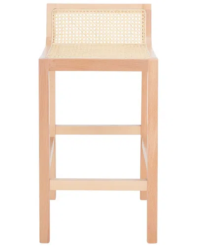 Safavieh Saito Lowback Cane Counter Stool In Neutral