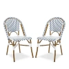 Safavieh Salcha Indoor-outdoor French Bistro Side Chair, Set Of Two In Blue/white/light Brown