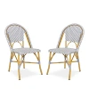 Safavieh Salcha Indoor-outdoor French Bistro Side Chair, Set Of Two In White/gray/light Brown