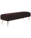 Safavieh Salome Velvet Bench In Red