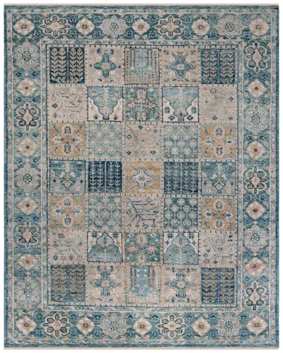 Safavieh Samarkand Hand Knotted Wool-blend Rug In Blue