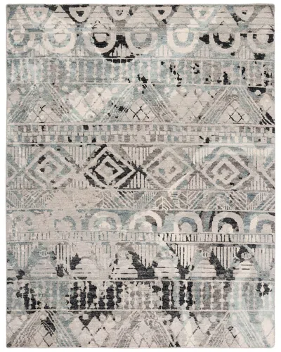 Safavieh Samarkand Hand Knotted Wool-blend Rug In Grey