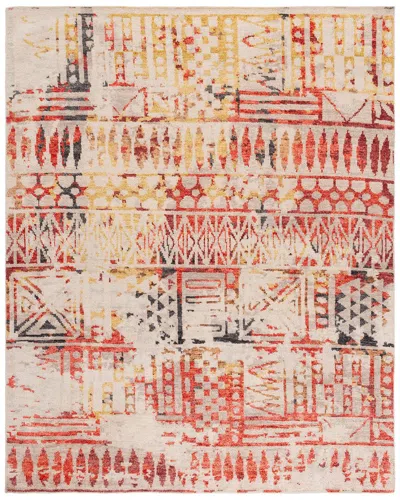 Safavieh Samarkand Hand Knotted Wool-blend Rug In Red