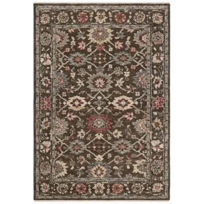 Safavieh Samarkand Hand Knotted Wool Oriental Rug In Brown,taupe