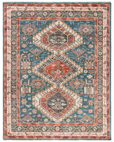 Safavieh Samarkand Hand Knotted Wool Rug In Blue