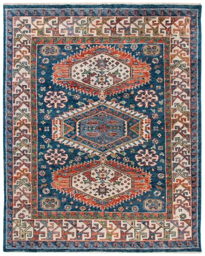 Safavieh Samarkand Hand Knotted Wool Rug In Blue
