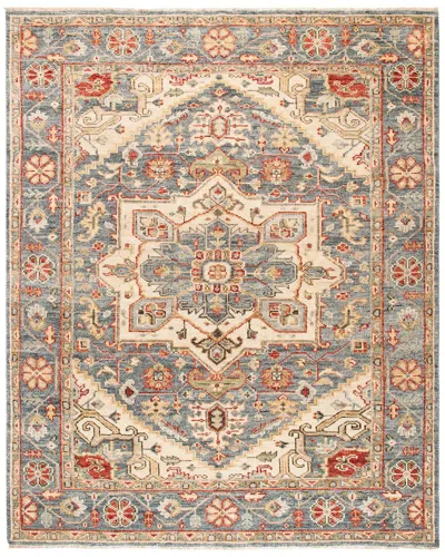 Safavieh Samarkand Hand Knotted Wool Rug In Blue
