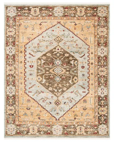 Safavieh Samarkand Hand Knotted Wool Rug In Blue