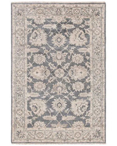 Safavieh Samarkand Hand Knotted Wool Rug In Dark Grey
