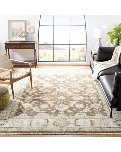 Safavieh Samarkand Hand Knotted Wool-blend Rug In Brown