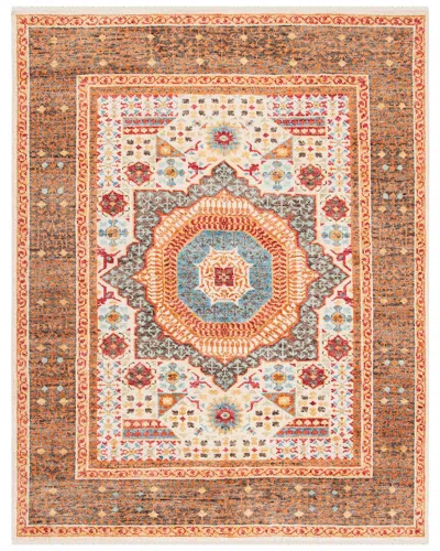 Safavieh Samarkand Hand Knotted Wool-blend Rug In Brown