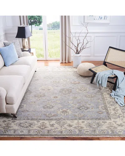 Safavieh Samarkand Hand Knotted Wool-blend Rug In Gray