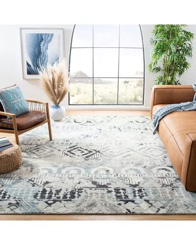 Safavieh Samarkand Hand Knotted Wool-blend Rug In Blue