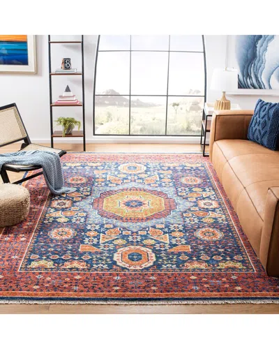 Safavieh Samarkand Hand Knotted Wool-blend Rug In Red