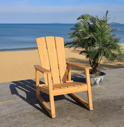 Safavieh San Juan Teak Adirondack Chair In Orange