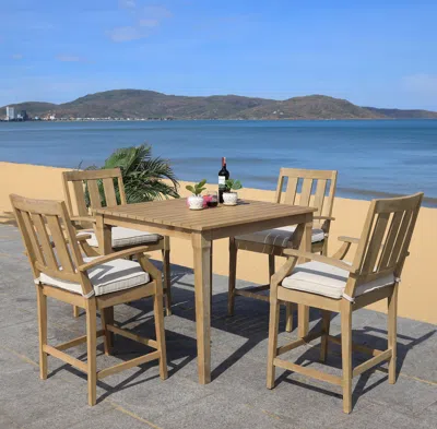 Safavieh San Salvador Patio Bar Table In Brown