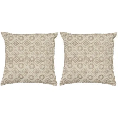 Safavieh Sarah Cotton Throw Pillow In Stone