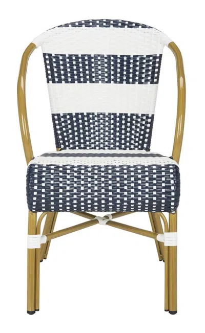 Safavieh Sarita Striped French Bistro Side Chair In Black