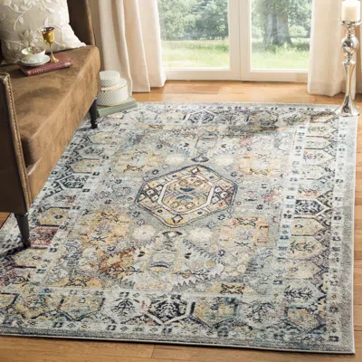 Safavieh Savannah Machine Made Area Rug, Grey / Navy Traditional Style Easy Care