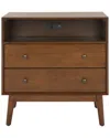 Safavieh Scully 2-drawer Chest With Usb In Brown