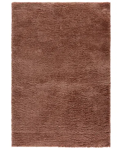 Safavieh Seattle Shag Ste909f 5'3"x7'6" Area Rug In Brown