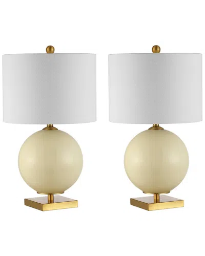 Safavieh Anina Glass Table Lamp In Metallic