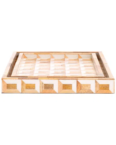 Safavieh Set Of 2 Aria Trays