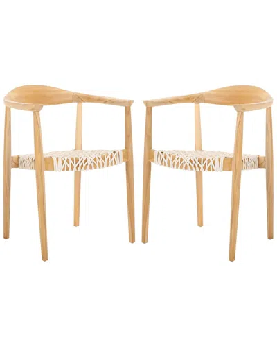SAFAVIEH SAFAVIEH SET OF 2 BANDELIER STACKING DINING CHAIRS