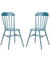 Safavieh Broderick Outdoor Stackable Side Chair In Navy