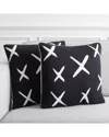 Safavieh Set Of 2 Cantil Pillow In Black