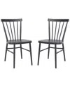 Safavieh Set Of 2 Core Spindle Chairs In Black